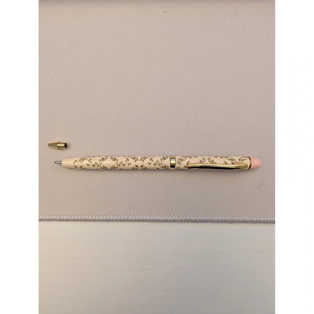 Langham Hotel Pasadena‎ Pink Floral Damask Pen Broken Parts Only